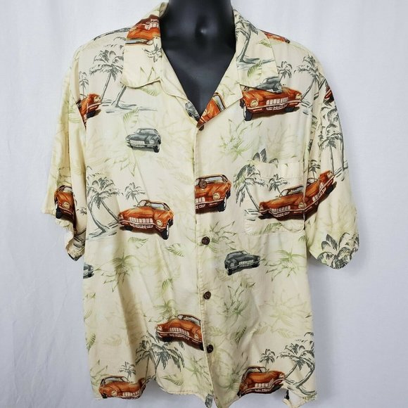 Other - Kiviat Sports Clothing Co Shirt Mens XXL Camp Hawaiian Cars Made in the USA